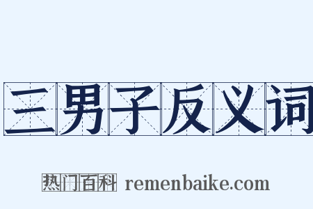 三男子反义词是什么意思的图片